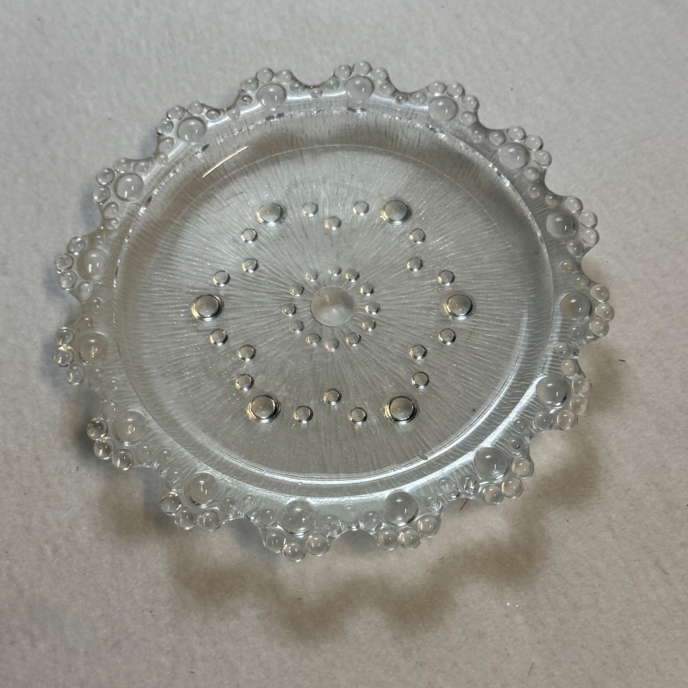 Round glass bubble trinket/jewlerytray  Cottagecore